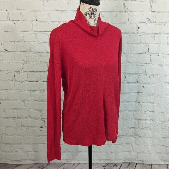 Sanctuary Turtleneck Waffle Knit Sweater Top Red XS NEW - Picture 4 of 8
